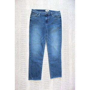 Paige Hoxton Slim Women's Denim Size 32 Blue Jeans Hight Rise frayed edge casual